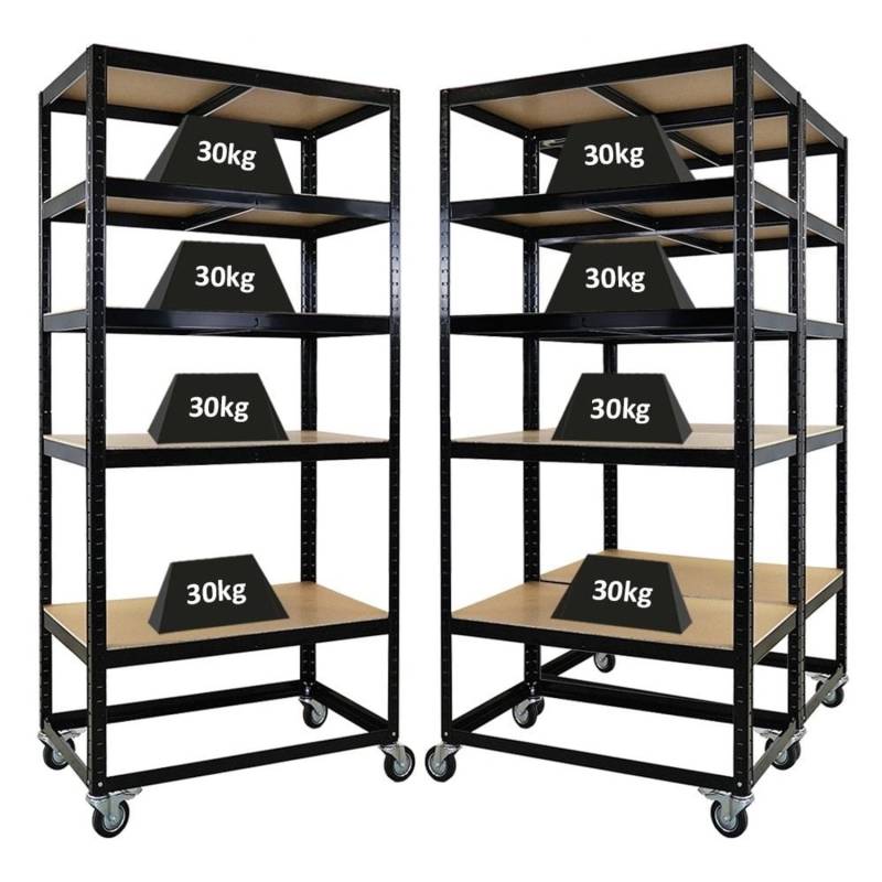 PROREGAL Mega Deal 3x Kommissionierwagen BÜFFEL Fahrbares Kommissionierregal 192x90x50cm 5 Ebenen Fachlast 50kg 2x Mit Feststellbremse Schwarz PROREGAL Mega Deal 3x Kommissionierwagen BÜFFEL Fahrbares Kommissionierregal 192x90x50cm 5 Ebenen Fachlast 50kg 2x Mit Feststellbremse Schwarz von PROREGAL