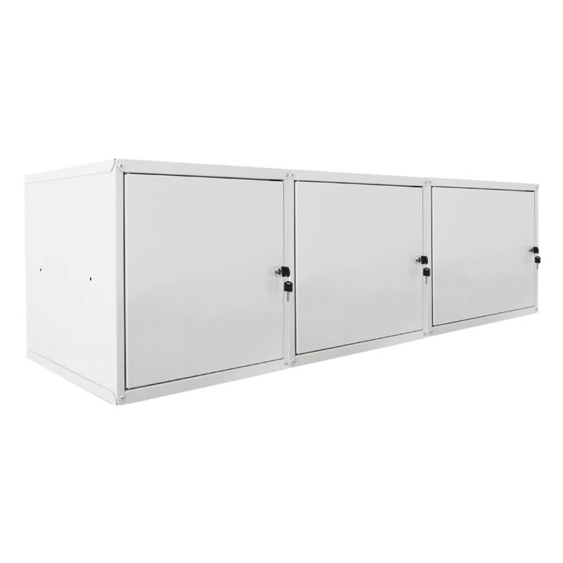 PROREGAL Mega Deal 3x Schließfachwürfel Cubic XL HxBxT 45 x 45 x 45 cm Grau von PROREGAL
