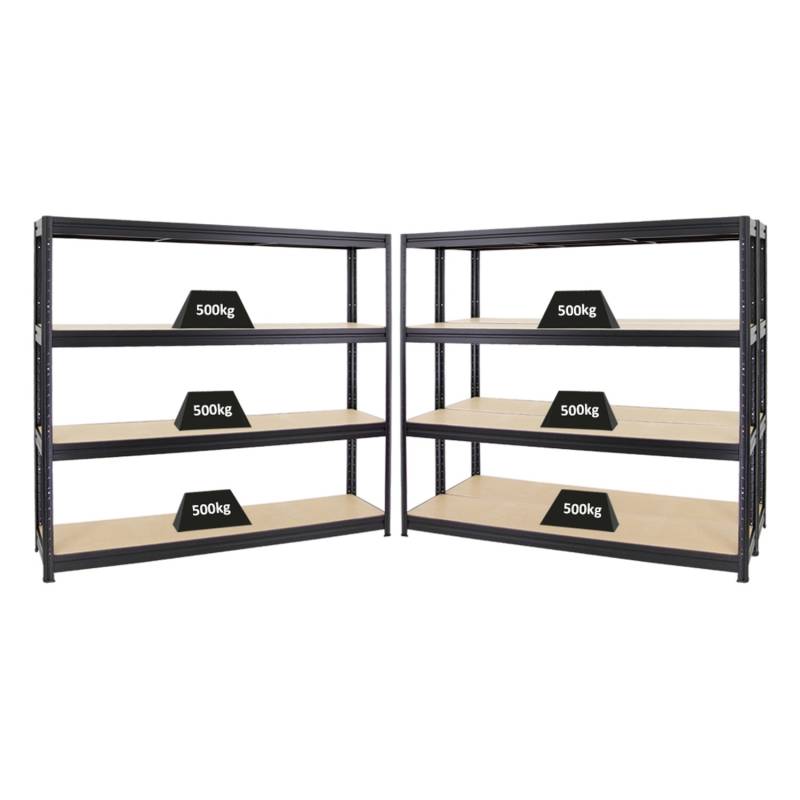 PROREGAL Mega Deal 3x Schwerlastregal Dino HxBxT 180 x 200 x 45 cm Fachlast 500 kg Schwarz von PROREGAL