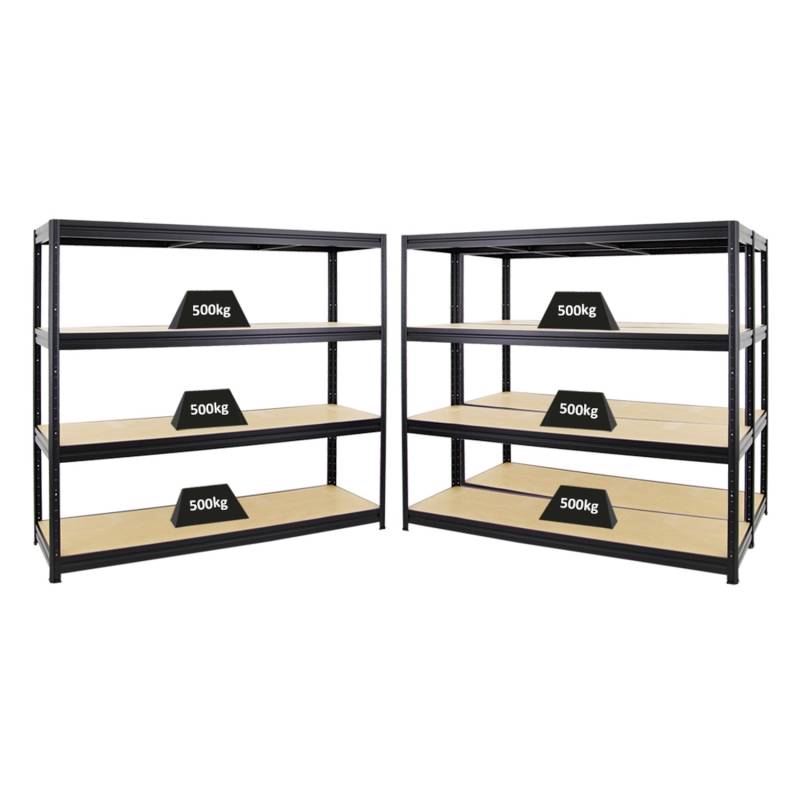 PROREGAL Mega Deal 3x Schwerlastregal Dino HxBxT 180 x 200 x 60 cm Fachlast 500 kg Schwarz von PROREGAL