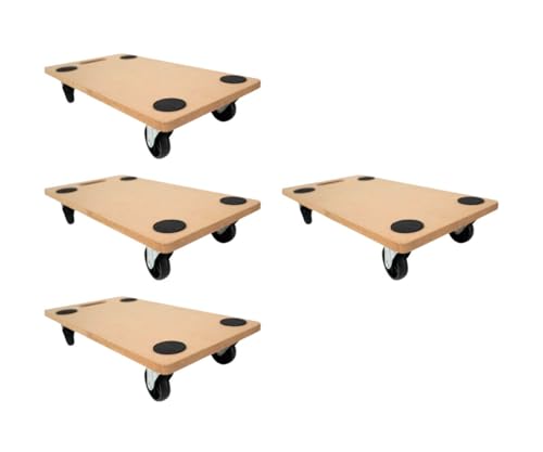 PROREGAL Mega Deal 4X Profi Transportroller mit 4 Rollen | HxBxT 11,5x30x60cm | Traglast 200kg | MDF Holzplatte | Braun | Möbelroller Rollbrett Transporthilfe Rollwagen Roller PROREGAL Mega Deal 4X Profi Transportroller mit 4 Rollen | HxBxT 11,5x30x60cm | Traglast 200kg | MDF Holzplatte | Braun | Möbelroller Rollbrett Transporthilfe Rollwagen Roller von PROREGAL