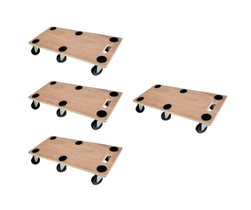 PROREGAL Mega Deal 4X Profi Transportroller mit 6 Rollen | HxBxT 11x30x68cm | Traglast 300kg | Sperrholzplatte | Braun | Möbelroller Rollbrett Transporthilfe Rollwagen Roller PROREGAL Mega Deal 4X Profi Transportroller mit 6 Rollen | HxBxT 11x30x68cm | Traglast 300kg | Sperrholzplatte | Braun | Möbelroller Rollbrett Transporthilfe Rollwagen Roller von PROREGAL