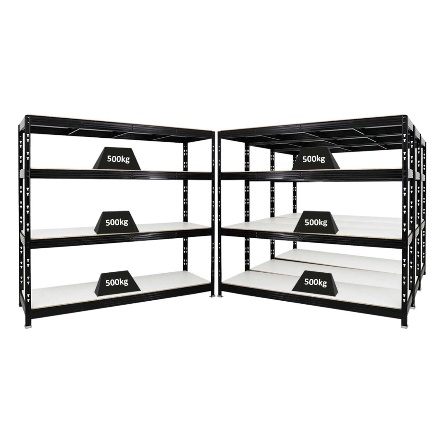 PROREGAL Mega Deal 4x Profi Schwerlastregal Rhino HxBxT 180 x 200 x 60 cm 4 Melamin-Ebenen 16mm Fachlast 500 kg Schwarz PROREGAL Mega Deal 4x Profi Schwerlastregal Rhino HxBxT 180 x 200 x 60 cm 4 Melamin-Ebenen 16mm Fachlast 500 kg Schwarz von PROREGAL