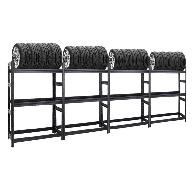 PROREGAL Mega Deal 4x Reifenregal Dino HxBxT 180 x 120 x 50 cm Fachlast 150 kg bis zu 48 Reifen Schwarz PROREGAL Mega Deal 4x Reifenregal Dino HxBxT 180 x 120 x 50 cm Fachlast 150 kg bis zu 48 Reifen Schwarz von PROREGAL