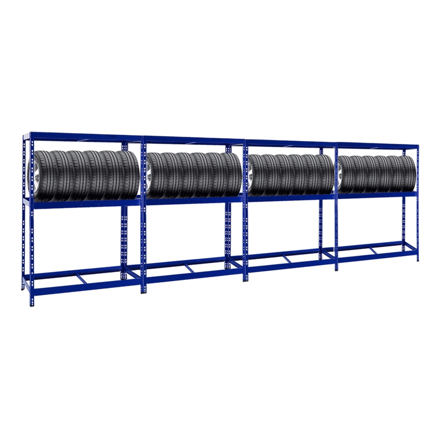 PROREGAL Mega Deal 4x Reifenregal Tiger mit Fachboden HxBxT 180 x 130 x 50 cm Bis Zu Insgesamt 48 Reifen Blau PROREGAL Mega Deal 4x Reifenregal Tiger mit Fachboden HxBxT 180 x 130 x 50 cm Bis Zu Insgesamt 48 Reifen Blau von PROREGAL
