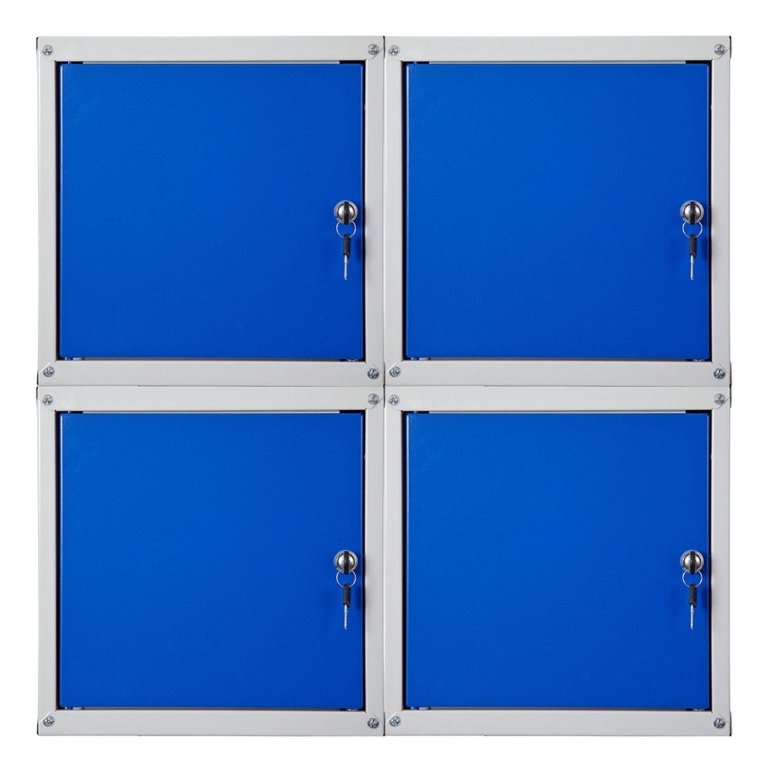 PROREGAL Mega Deal 4x Schließfachwürfel Cubic HxBxT 35 x 35 x 35 cm Grau-Blau PROREGAL Mega Deal 4x Schließfachwürfel Cubic HxBxT 35 x 35 x 35 cm Grau-Blau von PROREGAL