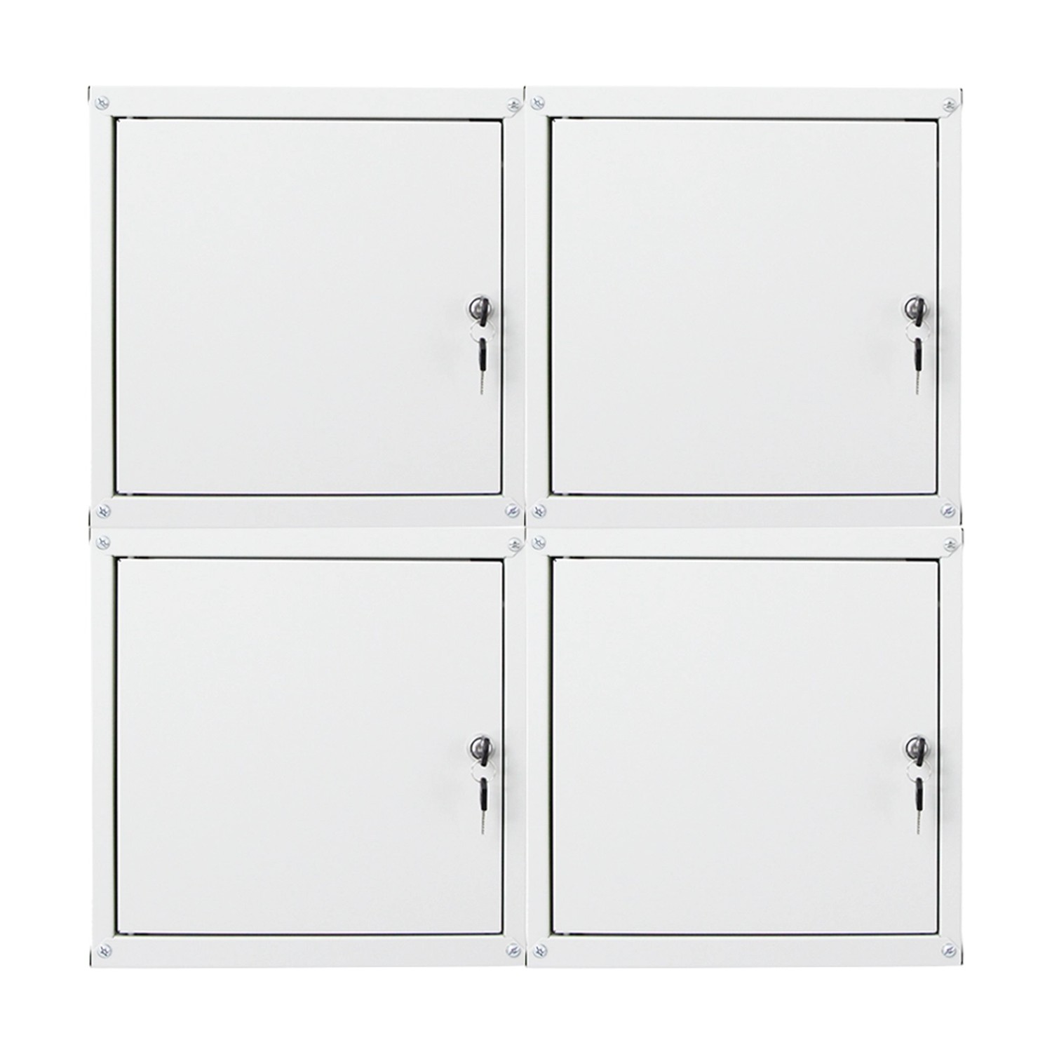PROREGAL Mega Deal 4x Schließfachwürfel Cubic HxBxT 35 x 35 x 35 cm Grau von PROREGAL