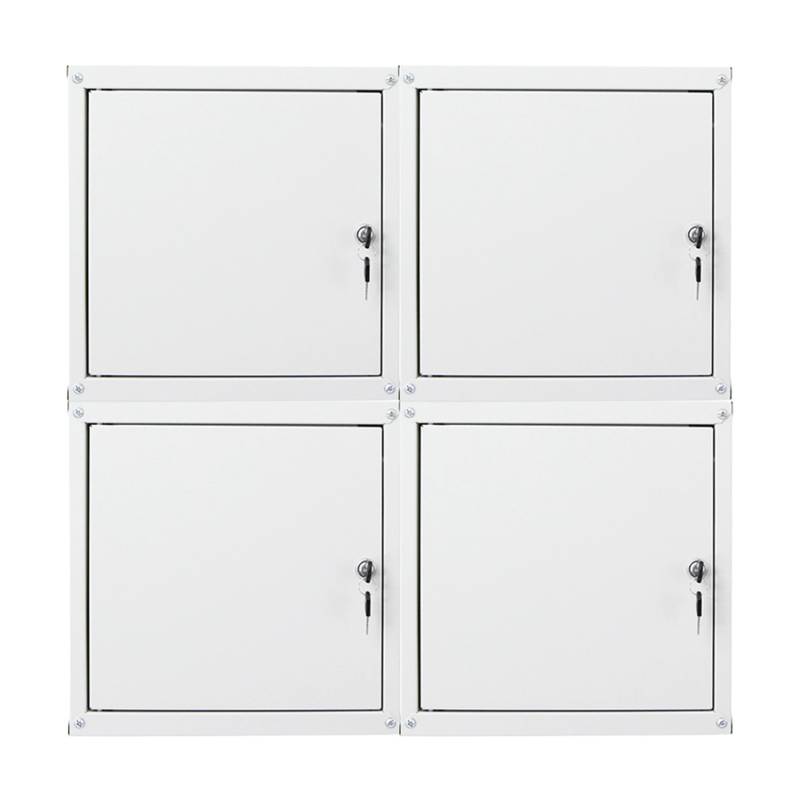 PROREGAL Mega Deal 4x Schließfachwürfel Cubic HxBxT 35 x 35 x 35 cm Grau von PROREGAL