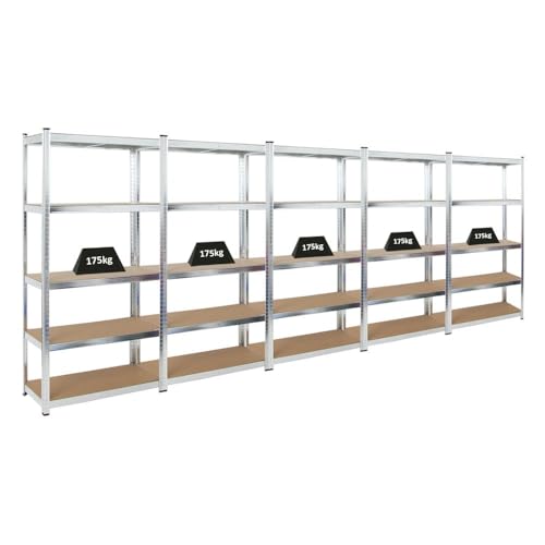 PROREGAL Mega Deal 5X Schwerlastregal Ragnar HxBxT 180x90x40cm mit Fachlast 175kg Verzinkt Garagenregal Kellerregal Werkstattregal Lagerregal Steckregal PROREGAL Mega Deal 5X Schwerlastregal Ragnar HxBxT 180x90x40cm mit Fachlast 175kg Verzinkt Garagenregal Kellerregal Werkstattregal Lagerregal Steckregal von PROREGAL