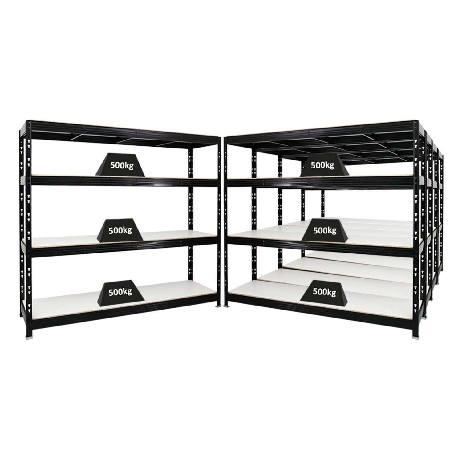 PROREGAL Mega Deal 5x Profi Schwerlastregal Rhino HxBxT 180 x 200 x 60 cm 4 Melamin-Ebenen 16mm Fachlast 500 kg Schwarz PROREGAL Mega Deal 5x Profi Schwerlastregal Rhino HxBxT 180 x 200 x 60 cm 4 Melamin-Ebenen 16mm Fachlast 500 kg Schwarz von PROREGAL