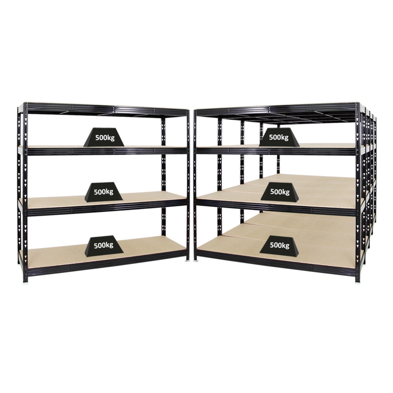 PROREGAL Mega Deal 5x Profi Schwerlastregal Rhino HxBxT 180 x 200 x 60 cm 4 Spanplatten-Ebenen 16mm Fachlast 500 kg Schwarz PROREGAL Mega Deal 5x Profi Schwerlastregal Rhino HxBxT 180 x 200 x 60 cm 4 Spanplatten-Ebenen 16mm Fachlast 500 kg Schwarz von PROREGAL