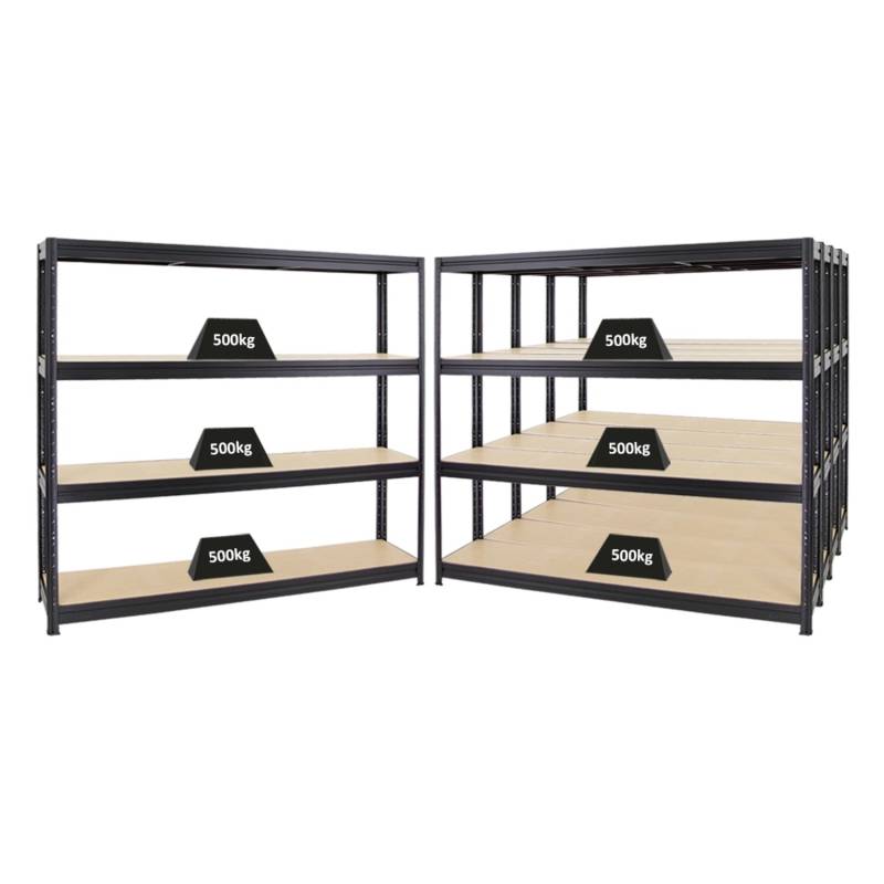 PROREGAL Mega Deal 5x Schwerlastregal Dino HxBxT 180 x 200 x 45 cm Fachlast 500 kg Schwarz von PROREGAL