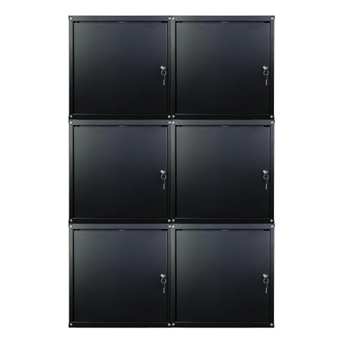 PROREGAL Mega Deal 6X Schließfachwürfel Cubic HxBxT 45x45x45cm Schwarz Schließfachschrank Metallspind Wertfachschrank Umkleideschrank 6 Fächer PROREGAL Mega Deal 6X Schließfachwürfel Cubic HxBxT 45x45x45cm Schwarz Schließfachschrank Metallspind Wertfachschrank Umkleideschrank 6 Fächer von PROREGAL