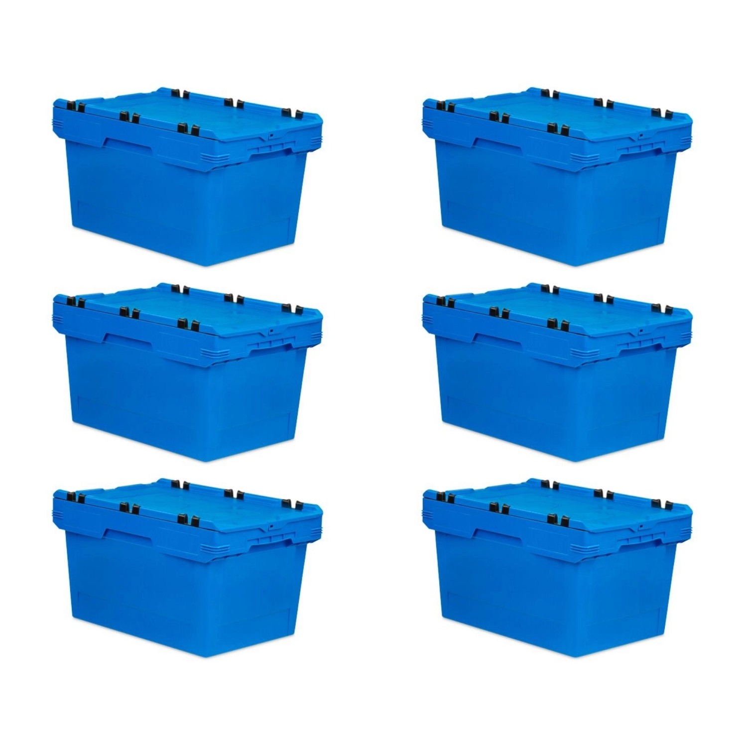 PROREGAL Mega Deal 6x Conical Mehrweg-Stapelbehälter mit Krokodildeckel Blau HxBxT 34,9 x 41 x 61cm 58 Liter Lagerbox Eurobox Transportbox PROREGAL Mega Deal 6x Conical Mehrweg-Stapelbehälter mit Krokodildeckel Blau HxBxT 34,9 x 41 x 61cm 58 Liter Lagerbox Eurobox Transportbox von PROREGAL