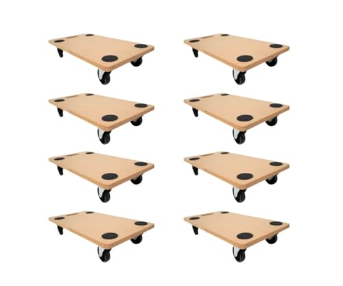 PROREGAL Mega Deal 8X Profi Transportroller mit 4 Rollen | HxBxT 11,5x30x60cm | Traglast 200kg | MDF Holzplatte | Braun | Möbelroller Rollbrett Transporthilfe Rollwagen Roller PROREGAL Mega Deal 8X Profi Transportroller mit 4 Rollen | HxBxT 11,5x30x60cm | Traglast 200kg | MDF Holzplatte | Braun | Möbelroller Rollbrett Transporthilfe Rollwagen Roller von PROREGAL