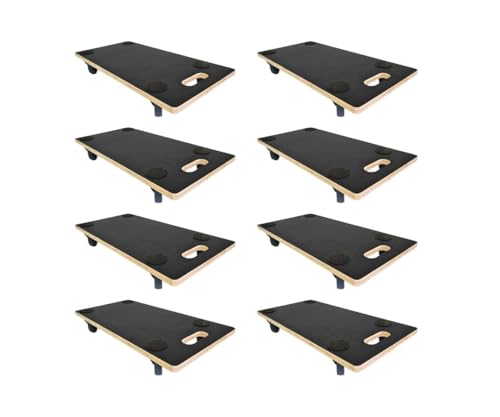 PROREGAL Mega Deal 8X Profi Transportroller mit 4 Rollen | HxBxT 11,5x30x60cm | Traglast 200kg | Siebdruck Holzplatte | Schwarz | Möbelroller Rollbrett Transporthilfe Rollwagen Roller PROREGAL Mega Deal 8X Profi Transportroller mit 4 Rollen | HxBxT 11,5x30x60cm | Traglast 200kg | Siebdruck Holzplatte | Schwarz | Möbelroller Rollbrett Transporthilfe Rollwagen Roller von PROREGAL