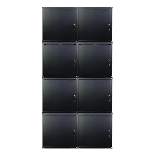 PROREGAL Mega Deal 8X Schließfachwürfel Cubic HxBxT 45x45x45cm Schwarz Schließfachschrank Metallspind Wertfachschrank Umkleideschrank 8 Fächer PROREGAL Mega Deal 8X Schließfachwürfel Cubic HxBxT 45x45x45cm Schwarz Schließfachschrank Metallspind Wertfachschrank Umkleideschrank 8 Fächer von PROREGAL