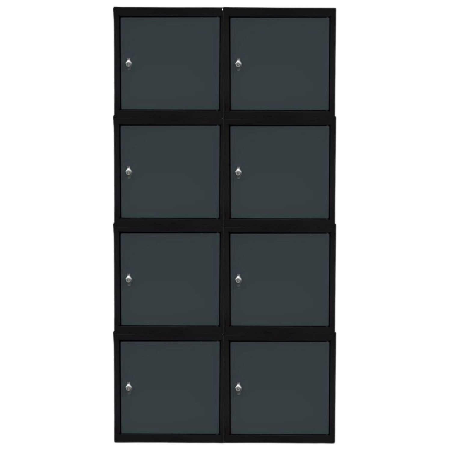 PROREGAL Mega Deal 8x Schließfachwürfel Blocky Mit Drehriegelschloss Für Vorhängeschloss  40x40x40cm Anthrazit/Anthrazitgrau von PROREGAL