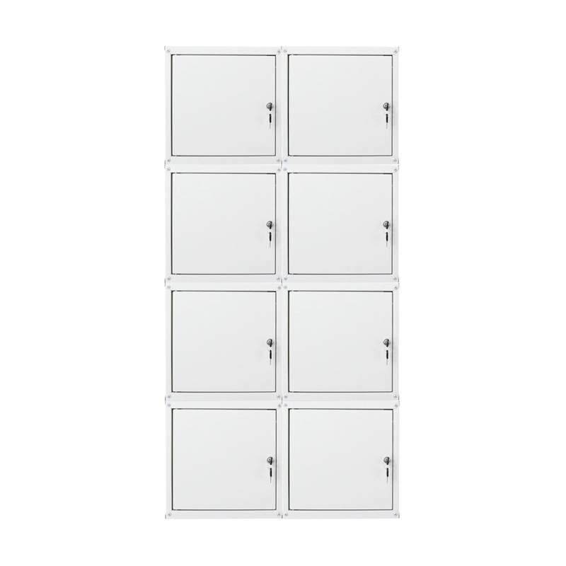 PROREGAL Mega Deal 8x Schließfachwürfel Cubic XL HxBxT 45 x 45 x 45 cm Grau von PROREGAL