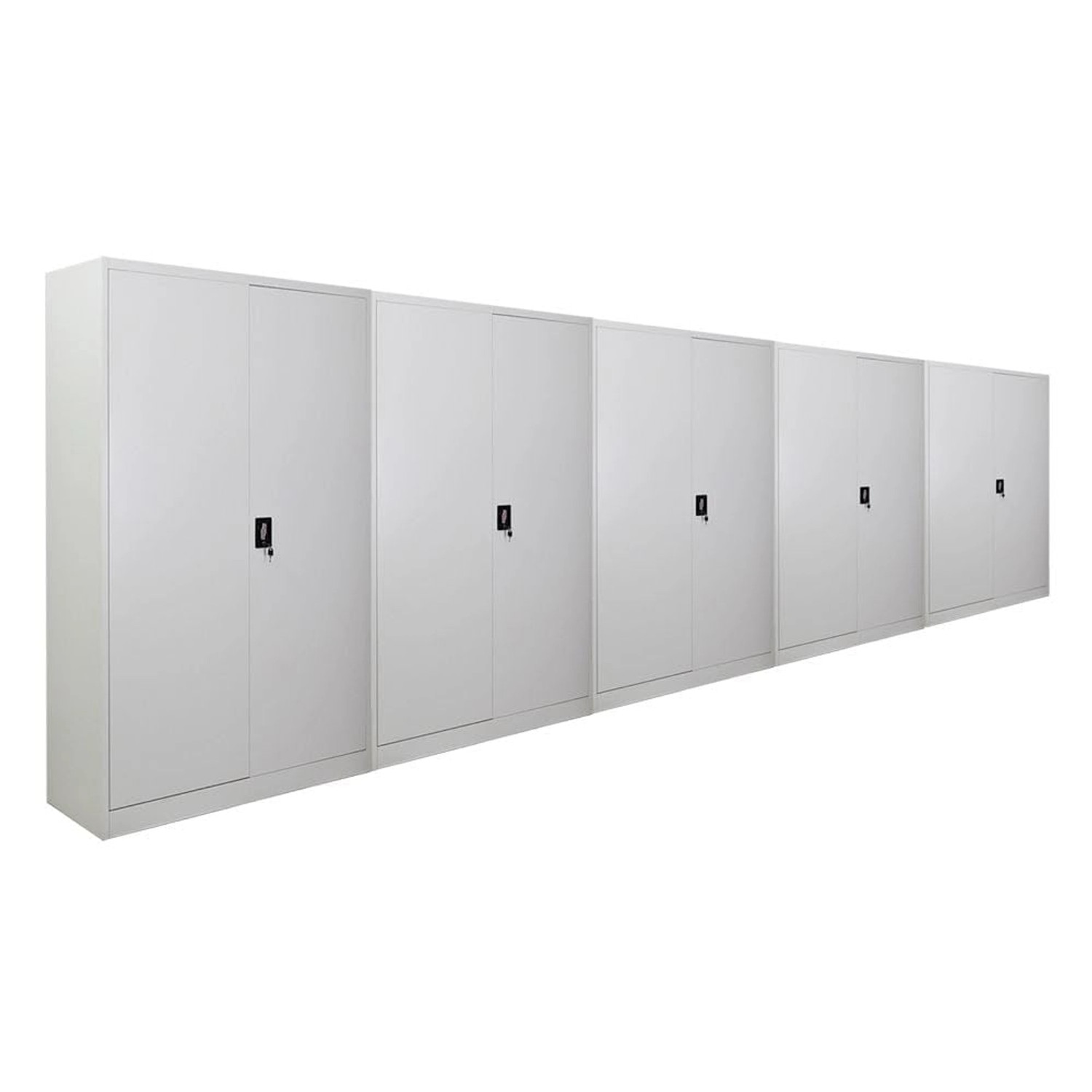 PROREGAL MegaDeal 5x Flügeltürenschrank ELEPHANT Komplett Montiert 2 Türen Abschließbar HxBxT 180x120x40cm 4 Ebenen Stahl Pulverbeschichtet Lichtgrau PROREGAL MegaDeal 5x Flügeltürenschrank ELEPHANT Komplett Montiert 2 Türen Abschließbar HxBxT 180x120x40cm 4 Ebenen Stahl Pulverbeschichtet Lichtgrau von PROREGAL