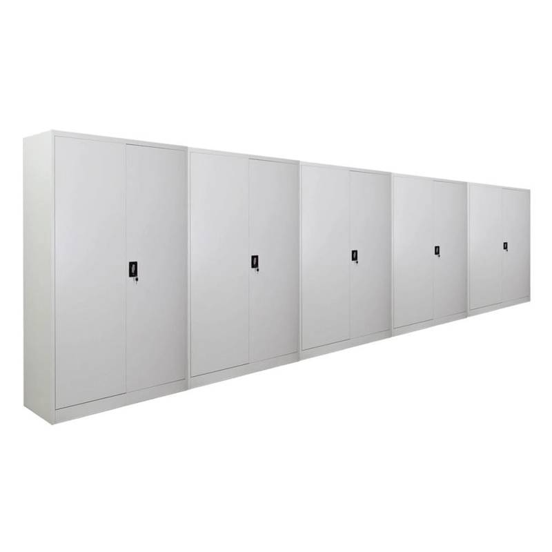 PROREGAL MegaDeal 5x Flügeltürenschrank ELEPHANT Komplett Montiert 2 Türen Abschließbar HxBxT 180x120x40cm 4 Ebenen Stahl Pulverbeschichtet Lichtgrau PROREGAL MegaDeal 5x Flügeltürenschrank ELEPHANT Komplett Montiert 2 Türen Abschließbar HxBxT 180x120x40cm 4 Ebenen Stahl Pulverbeschichtet Lichtgrau von PROREGAL