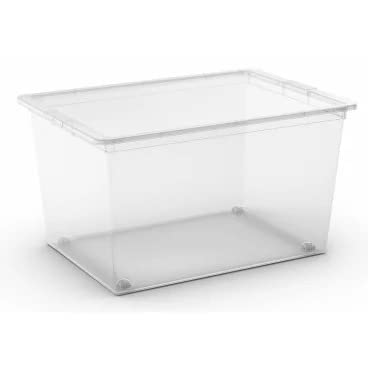 PROREGAL Mehrzweck Aufbewahrungsbehälter HIPPO mit Deckel | HxBxT 39x55x31cm | 50 Liter | Transparent | Behälter, Box, Aufbewahrungsbehälter, Aufbewahrungsbox von PROREGAL