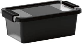 PROREGAL Mehrzweck Aufbewahrungsbehälter STORAGE mit Deckel | HxBxT 10x26,5x16cm | 3 Liter | Schwarz | Behälter, Box, Aufbewahrungsbehälter, Aufbewahrungsbox von PROREGAL