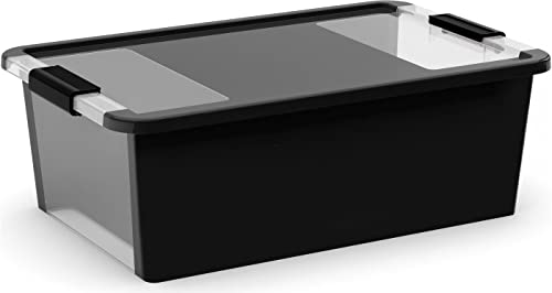 PROREGAL Mehrzweck Aufbewahrungsbehälter STORAGE mit Deckel | HxBxT 19x55x35cm | 26 Liter | Schwarz | Behälter, Box, Aufbewahrungsbehälter, Aufbewahrungsbox von PROREGAL