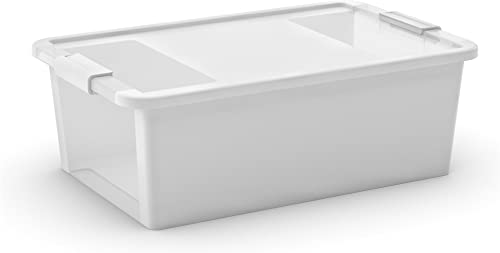 PROREGAL Mehrzweck Aufbewahrungsbehälter STORAGE mit Deckel | HxBxT 19x55x35cm | 26 Liter | Weiß | Behälter, Box, Aufbewahrungsbehälter, Aufbewahrungsbox von PROREGAL