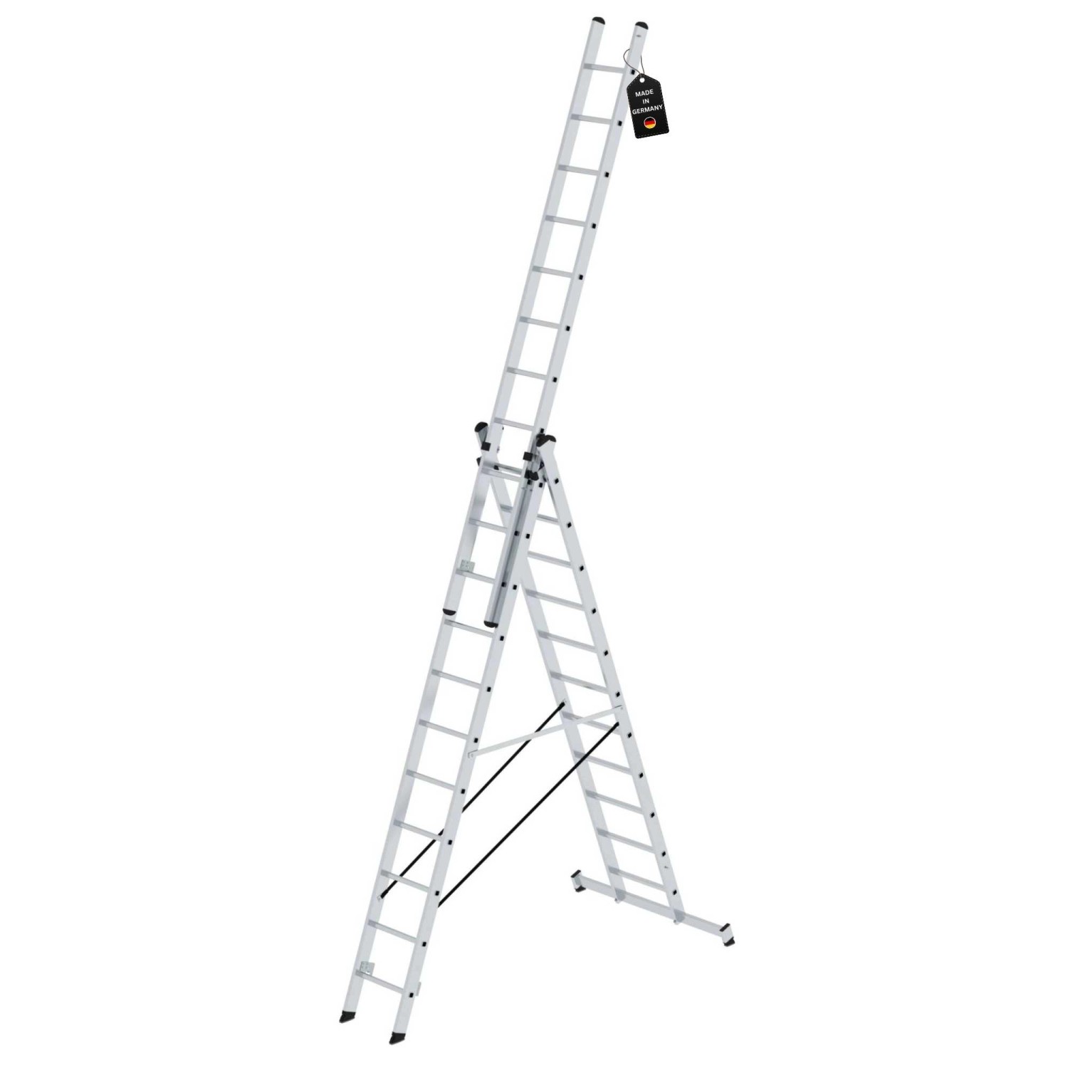PROREGAL Mehrzweckleiter 3-Teilig mit Traverse 3 x 11 Sprossen PROREGAL Mehrzweckleiter 3-Teilig mit Traverse 3 x 11 Sprossen von PROREGAL