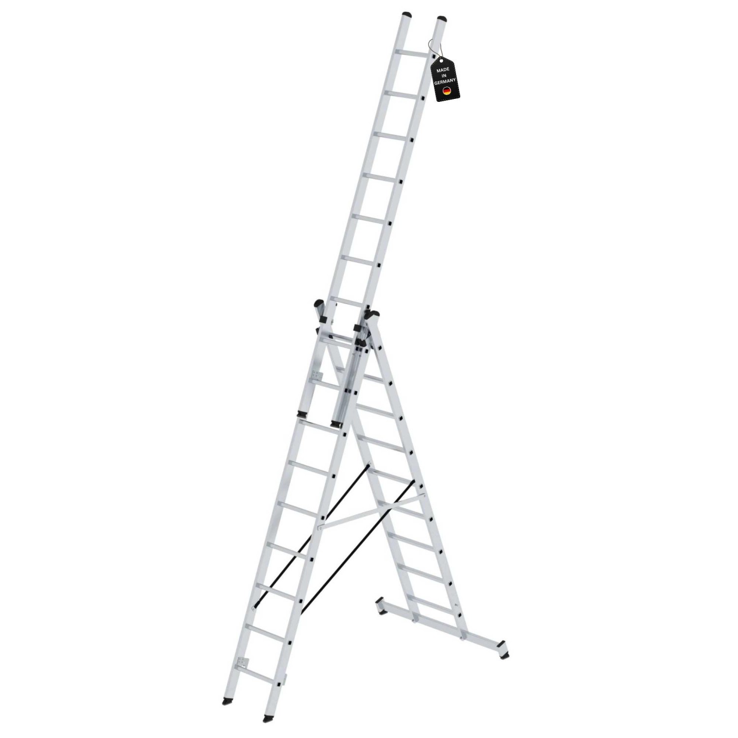 PROREGAL Mehrzweckleiter 3-Teilig mit Traverse 3 x 9 Sprossen PROREGAL Mehrzweckleiter 3-Teilig mit Traverse 3 x 9 Sprossen von PROREGAL