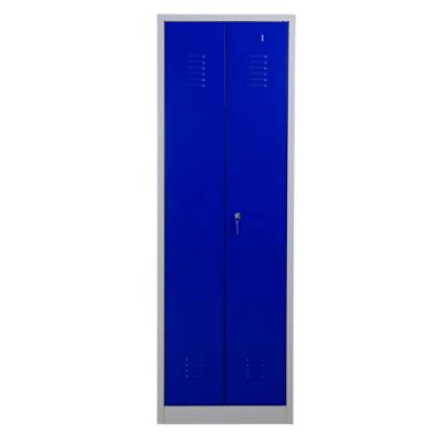 PROREGAL Metallspind Dolphin HxBxT 180 x 60 x 50 cm Zylindereschloss Grau-Blau PROREGAL Metallspind Dolphin HxBxT 180 x 60 x 50 cm Zylindereschloss Grau-Blau von PROREGAL