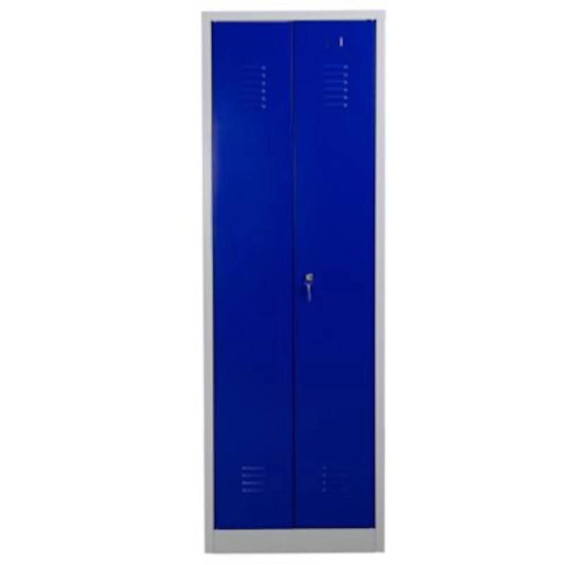 PROREGAL Metallspind Flamingo HxBxT 180 x 60 x 50 cm Zylindereschloss Grau-Blau von PROREGAL