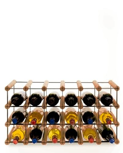PROREGAL Modulares Weinregal VINOTECA MOD Metal | HxBxT 32,5x62,5x24,5cm | 6x3 Flaschen | Massives Kiefernholz | Braun geölt | Weinhalter Weinständer Flaschenständer Flaschenregal Holzregal PROREGAL Modulares Weinregal VINOTECA MOD Metal | HxBxT 32,5x62,5x24,5cm | 6x3 Flaschen | Massives Kiefernholz | Braun geölt | Weinhalter Weinständer Flaschenständer Flaschenregal Holzregal von PROREGAL