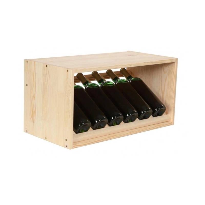 PROREGAL Modulares Weinregal Vincellar Mod HxBxT 30 x 60 x 30 cm Schräg Modul Für 6 Flaschen Massives Kiefernholz Natur von PROREGAL