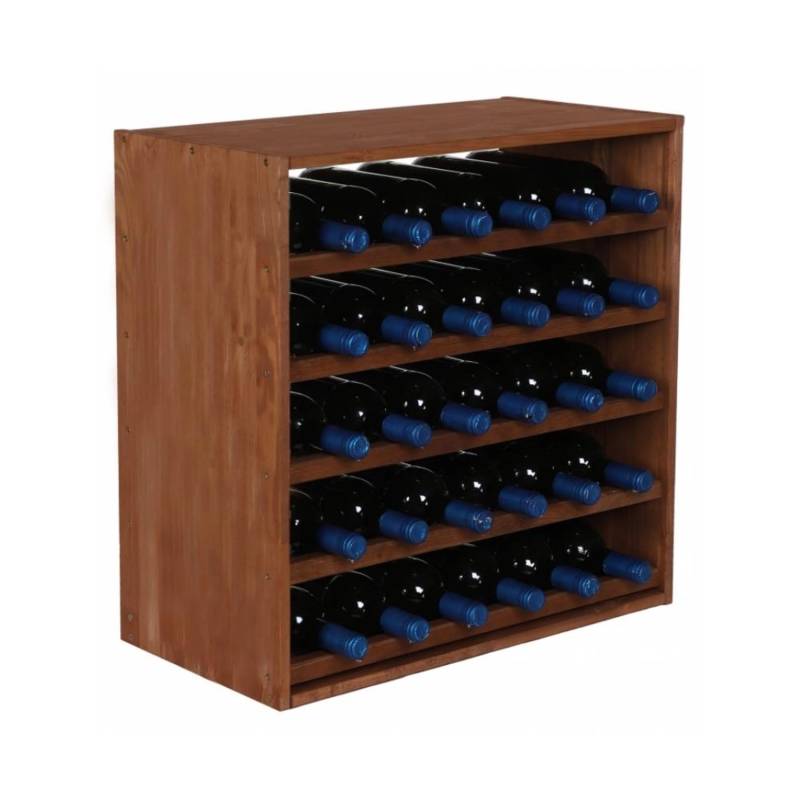 PROREGAL Modulares Weinregal Vincellar Mod HxBxT 60 x 60 x 30 cm Standard Modul Für 30 Flaschen Massives Kiefernholz Braun Geölt von PROREGAL