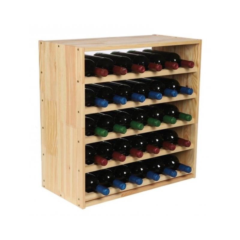 PROREGAL Modulares Weinregal Vincellar Mod HxBxT 60 x 60 x 30 cm Standard Modul Für 30 Flaschen Massives Kiefernholz Natur von PROREGAL