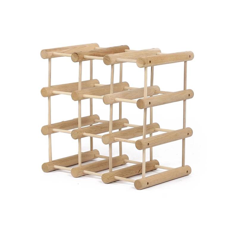 PROREGAL Modulares Weinregal Vinotega Mod HxBxT 36 x 36 x 24 cm 2 x  9 Flaschen Massives Kiefernholz Grau Geölt von PROREGAL
