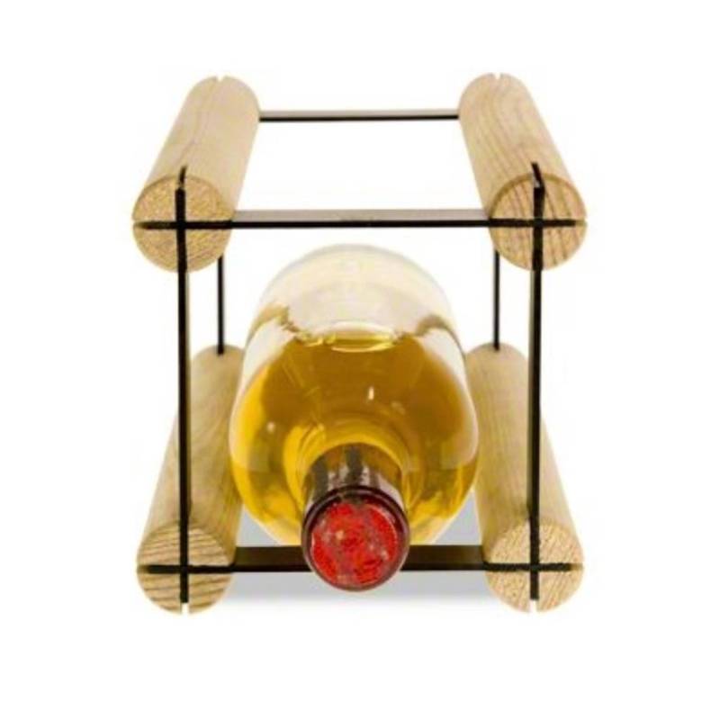 PROREGAL Modulares Weinregal Vinotega Mod Metal HxBxT 12,5 x 12,5 x 24,5 cm 1 x 1 Flasche Massives Kiefernholz Natur von PROREGAL