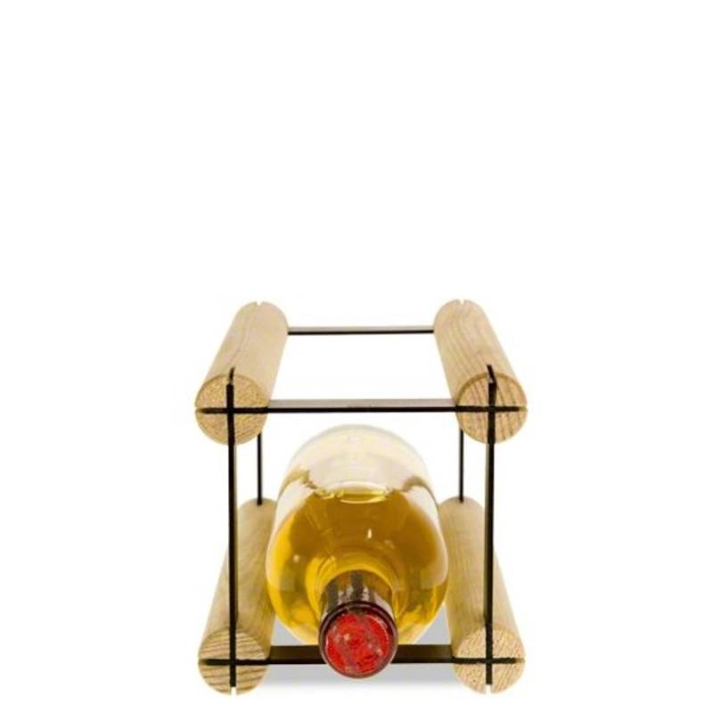 PROREGAL Modulares Weinregal Vinotega Mod Metal HxBxT 62,5 x 52,5 x 24,5 cm 5 x 6 Flaschen Massives Kiefernholz Braun Geölt von PROREGAL