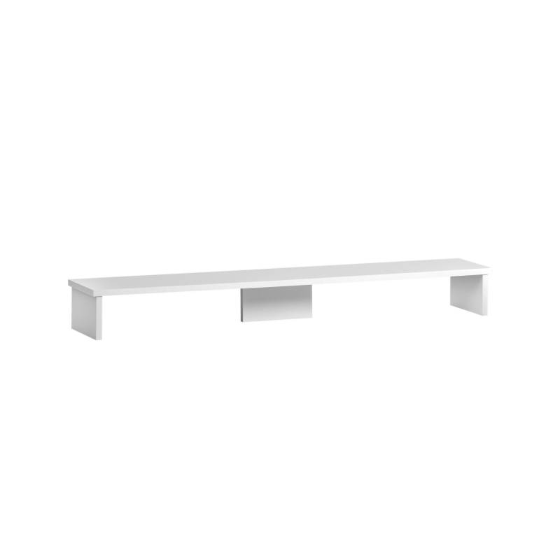 PROREGAL Monitorständer für Schreibtisch Fox Large HxBxT 13 x 110 x 20 cm für 2 Bildschirme Weiß von PROREGAL