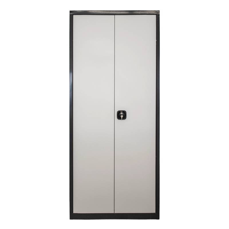 PROREGAL Motorradschrank Owl mit 3x  Staufächer & 1x  Fachboden HxBxT 192 x 80 x 37 cm Stahl Anthrazitgrau Lichtgrau von PROREGAL