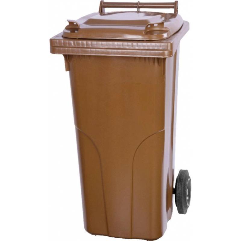 PROREGAL Mülltonne Mgb 120 Liter HDPE-Kunststoff Braun von PROREGAL