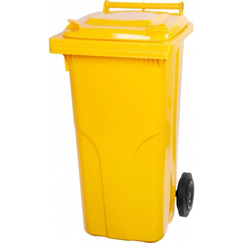 PROREGAL Mülltonne Mgb 120 Liter HDPE-Kunststoff Gelb von PROREGAL