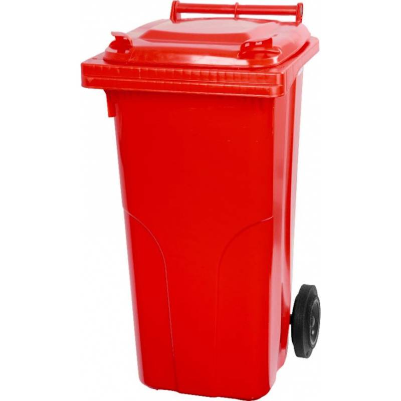 PROREGAL Mülltonne Mgb 120 Liter HDPE-Kunststoff Rot von PROREGAL