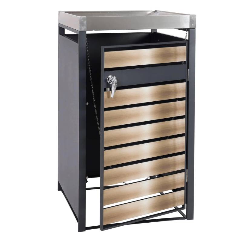 PROREGAL Mülltonnenbox 1er Mit Pflanzkasten 125x68x80cm Anthrazit Gold Erweiterbar PROREGAL Mülltonnenbox 1er Mit Pflanzkasten 125x68x80cm Anthrazit Gold Erweiterbar von PROREGAL