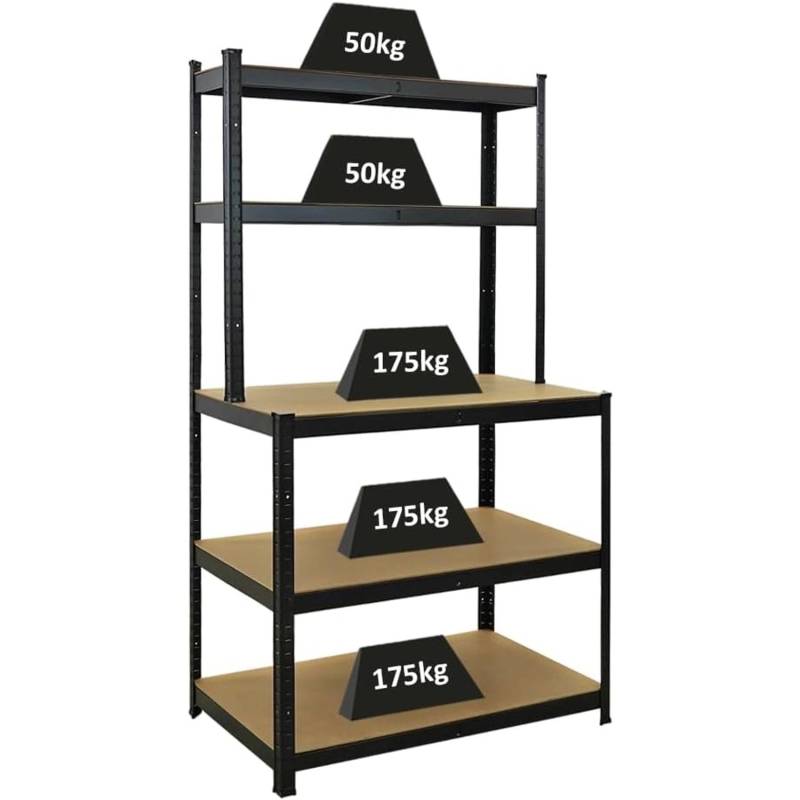 PROREGAL Packtisch GIANT BEAST HxBxT 180 x 100 x 60 cm Fachlast 175 kg Schwarz von PROREGAL