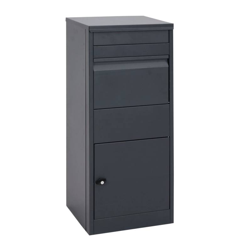 PROREGAL Paketkasten HxBxT 102x41x38cm Paketbox Standbriefkasten Briefkasten Größe L Verzinkt Anthrazit von PROREGAL