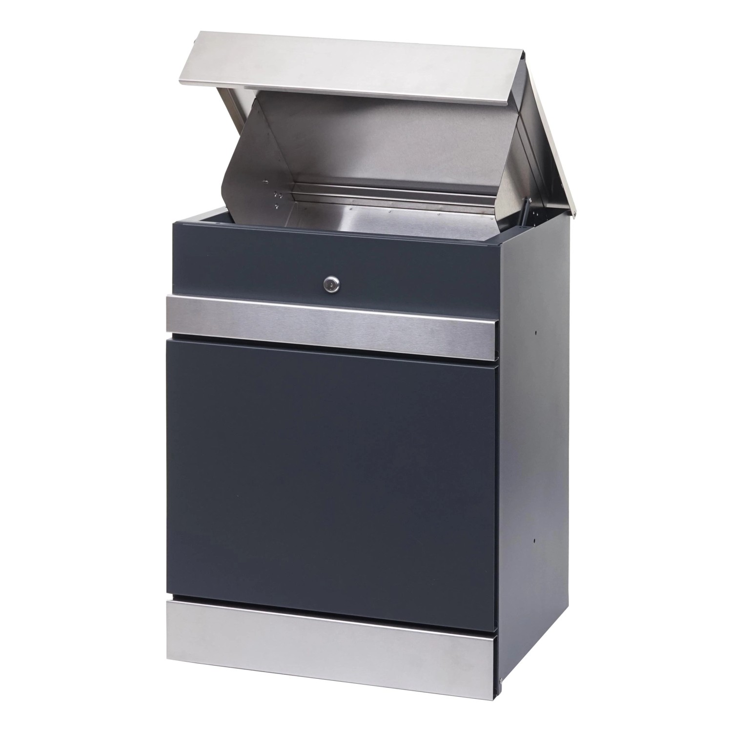 PROREGAL Paketkasten HxBxT 58x45x36cm Paketbox Paketfach Paketstation Briefkasten Metall Edelstahl Verzinkt Anthrazit von PROREGAL