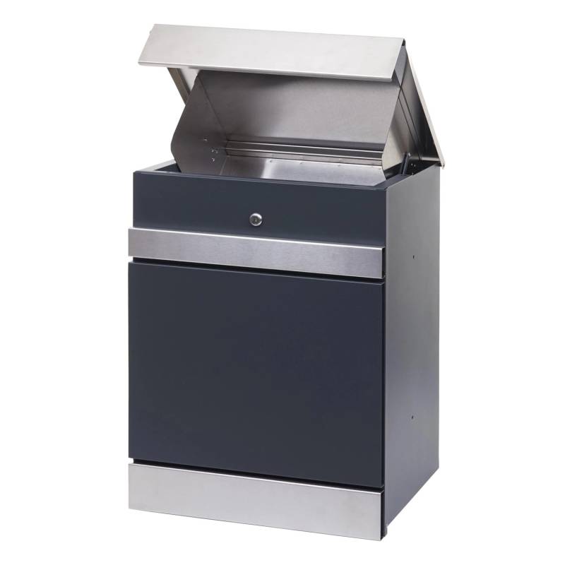 PROREGAL Paketkasten HxBxT 58x45x36cm Paketbox Paketfach Paketstation Briefkasten Metall Edelstahl Verzinkt Anthrazit von PROREGAL